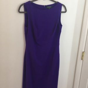 True Violet Sleeveless Form Fitting Dress